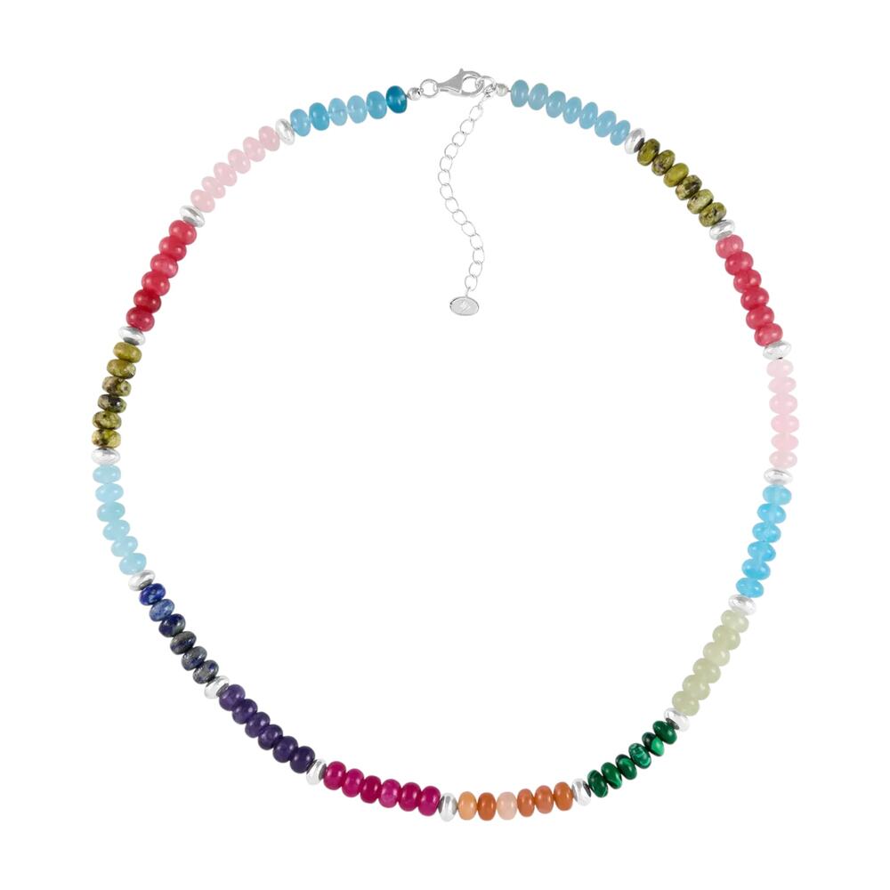 SILPADA Colored In Silver Mixed Stones Beaded Necklace
